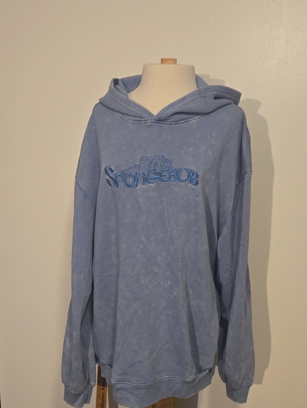 MAD Engine Light Blue SpongeBob Embroidered Hoodie